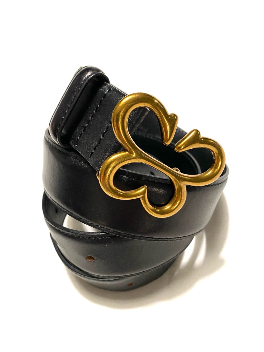 Aritzia Sunday Best Sweetie Leather Belt Black Solid Brass Women’s M